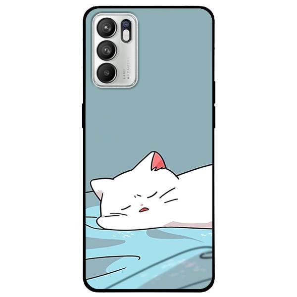Ốp lưng dành cho Oppo Reno 6 - Reno 6 5G - Reno 6Z 5G - Mèo Con Nằm Ngủ