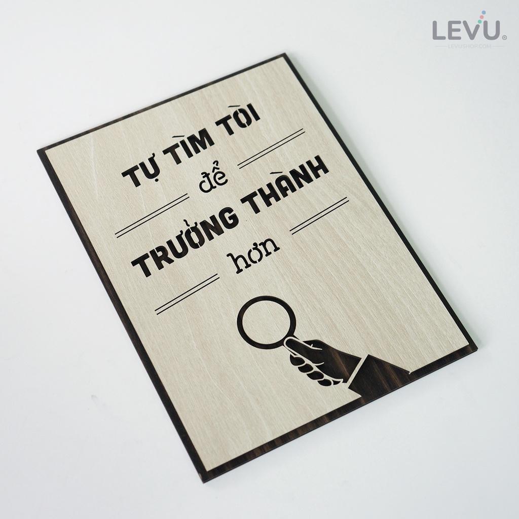 Tranh phòng học LEVU LV047 "Tự tìm tòi để trưởng thành hơn"