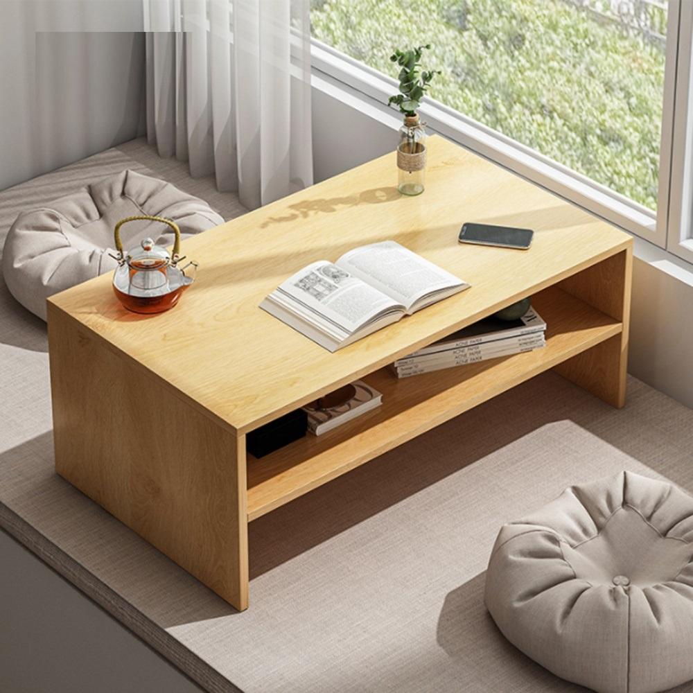 Bàn Học Ngồi Bệt 2 Ngăn Có Thể Làm Bàn Trà Phong Cách Hiện Đại Chất Gỗ Mdf Phủ Melamin Cốt Xanh Chống Ẩm.