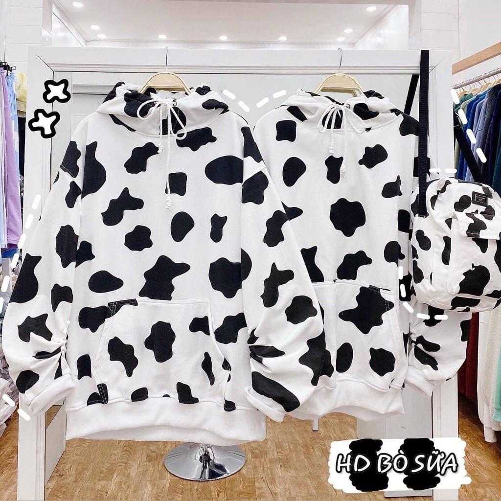 Áo khoác bò sữa nỉ bông dày dặn hàng quảng châu form rộng unisex áo khoác zip BÒ SỮA