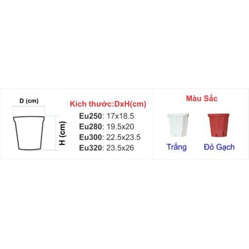 10 Chậu Nhựa Trồng Cây EU, Chậu Ươm Cây