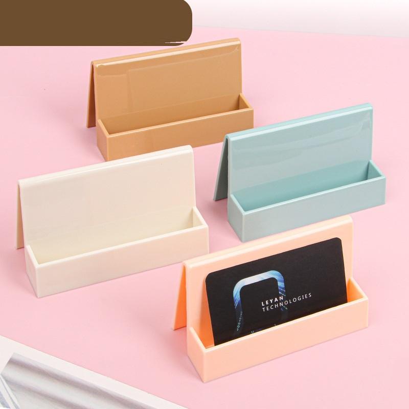 Kệ đựng Namecard card visit danh thiếp để bàn làm việc văn phòng màu cam mẫu mới