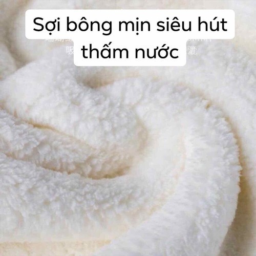 Combo 2 Khăn Ủ Tóc Nhanh Khô – Siêu Mềm Mịn – Giao Màu Ngẫu Nhiên + Tặng set 5 dây cột tóc