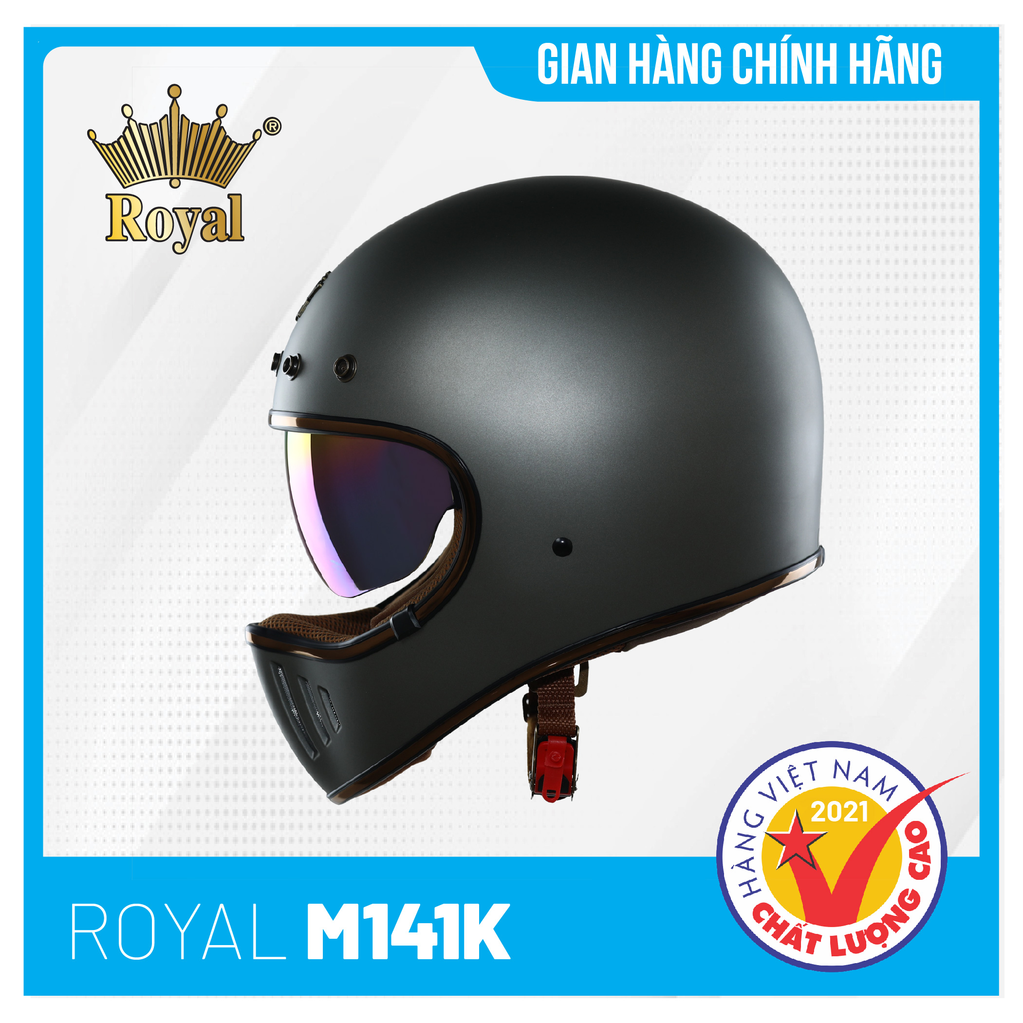 Nón bảo hiểm Fullface Royal M141K Thời Thượng, Sang Trọng