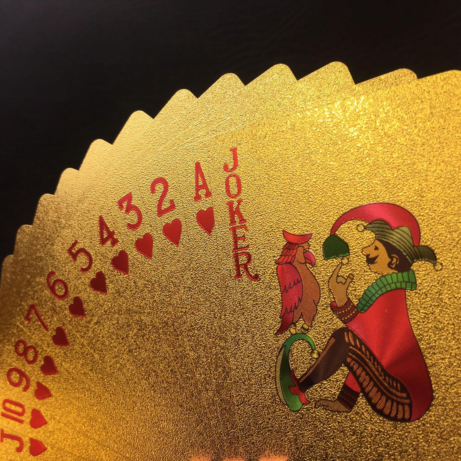 Thẻ Poker Vàng Với Bộ Thẻ Chơi Chống Thấm Nước