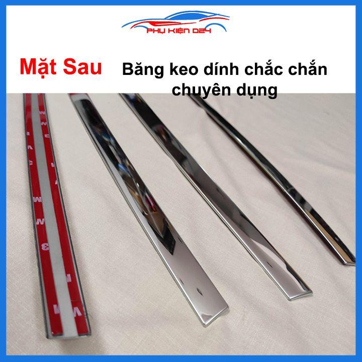 Bộ nẹp viền chân kính cong kính MAZDA 2 2015-2021 Inox sáng bóng chuẩn form xe