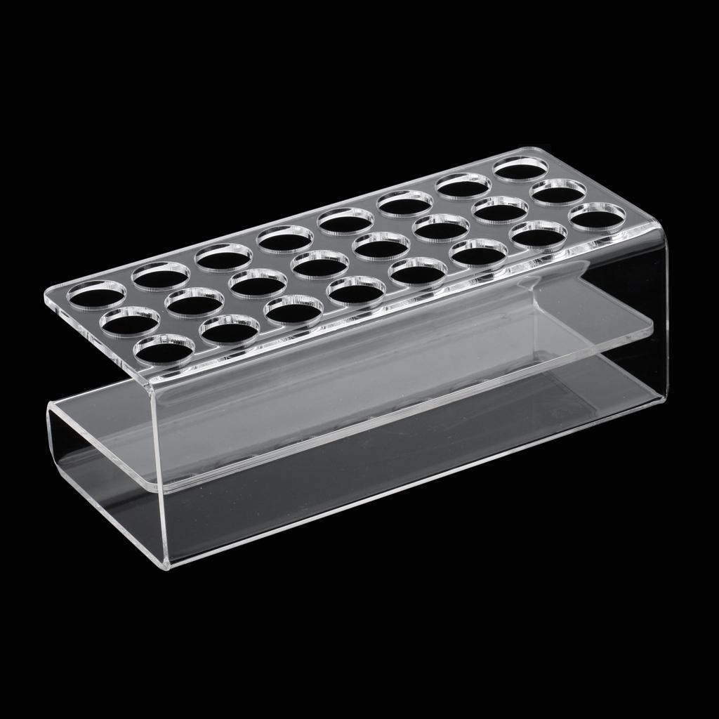 24 Holes Pen Display Stand Pencil Transparent Acrylic Organizer Rack Holder