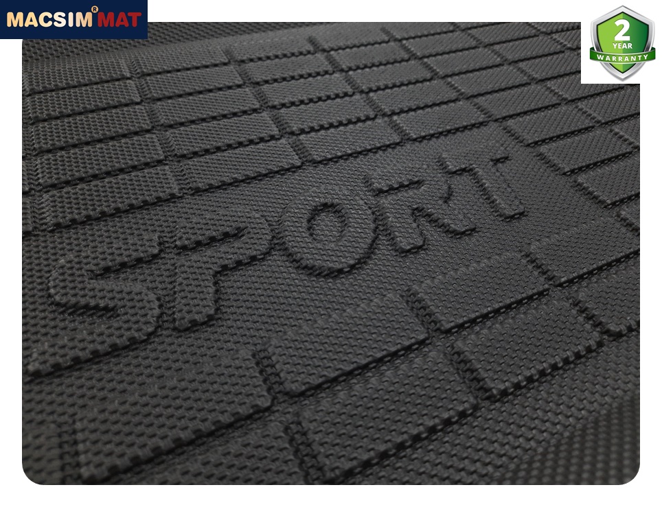 Thảm lót cốp xe ô tô Mitsubishi Pajero Sport 2016+nhãn hiệu Macsim chất liệu TPV cao cấp màu đen