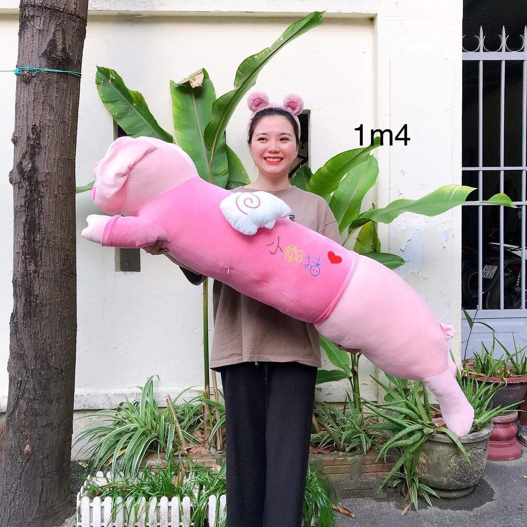 Gối ôm Heo má tim chất miniso mềm mịn - hàng xuất - đủ size - hình thực tế