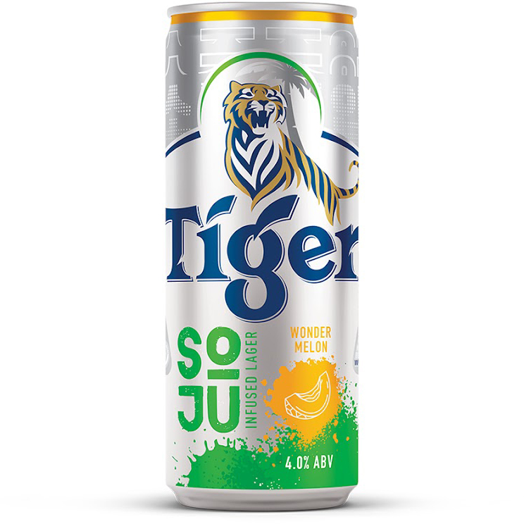 Thùng 20 Lon Bia Tiger Soju Infused Lager Wonder Melon (vị Soju Dưa Lưới) 330ml