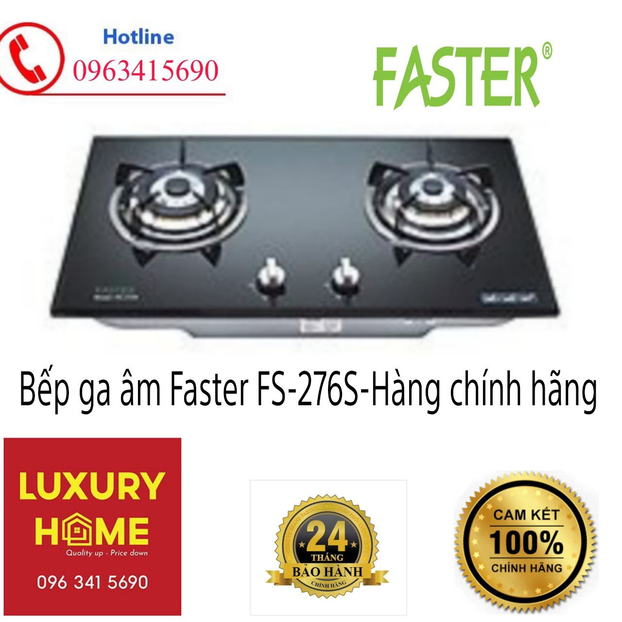 Bếp ga âm Faster FS-276S- Hàng chính hãng