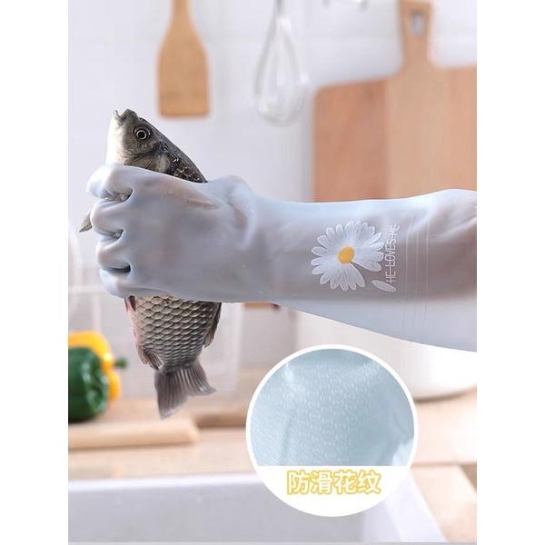 Găng tay Cao su rửa bát bông cúc
