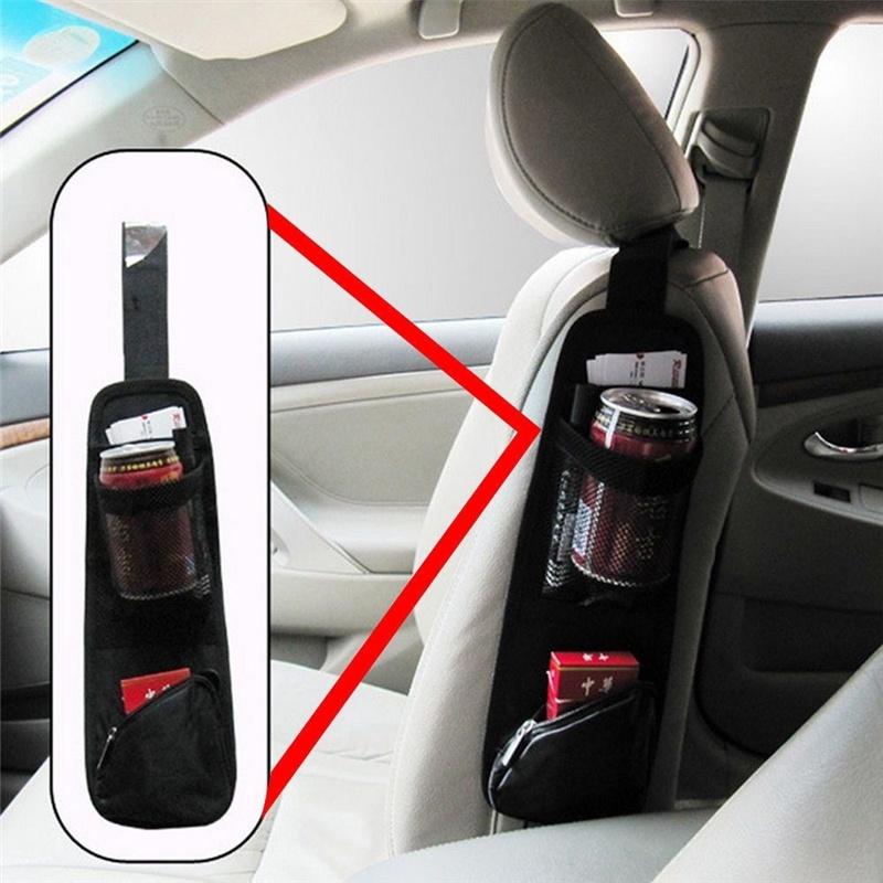 Hot Sale Car Seat Side Storage Organizer Universal Fit Multi-Pocket Bag Holder Mesh Portable Car Seat Hanging Storage Bag