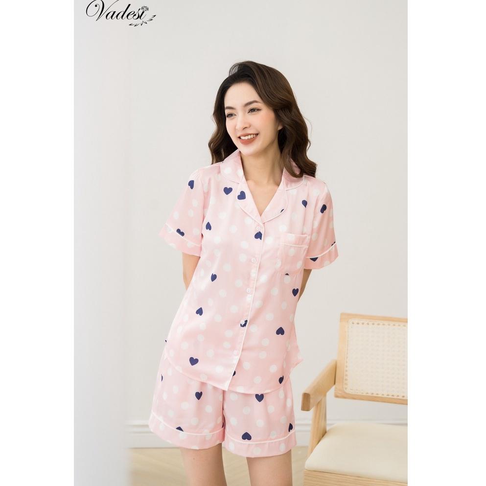 Bộ Pijama Đùi Nữ Mặc Nhà Chất Liệu Lụa Luxury Cao Cấp Họa Tiết Sang Đẹp Mát Mềm