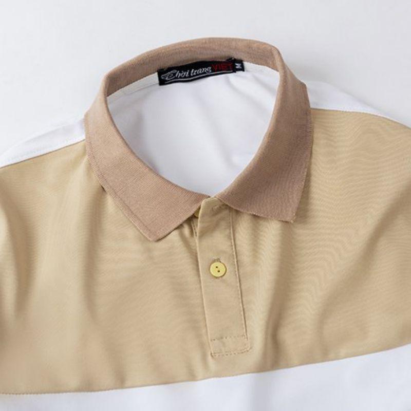 Áo Polo Nam Cổ Bẻ Vải Cá Sấu Cao Cấp Chất Liệu Cotton Trẻ Trung Phối Màu