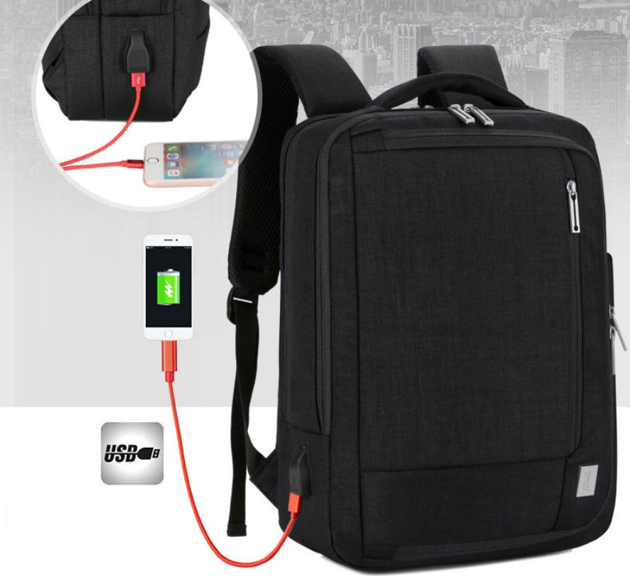 Ba lô thời trang nam đa năng cao cấp tích hợp sạc usb và công nghệ chống thấm nước(15&quot;6 inh)