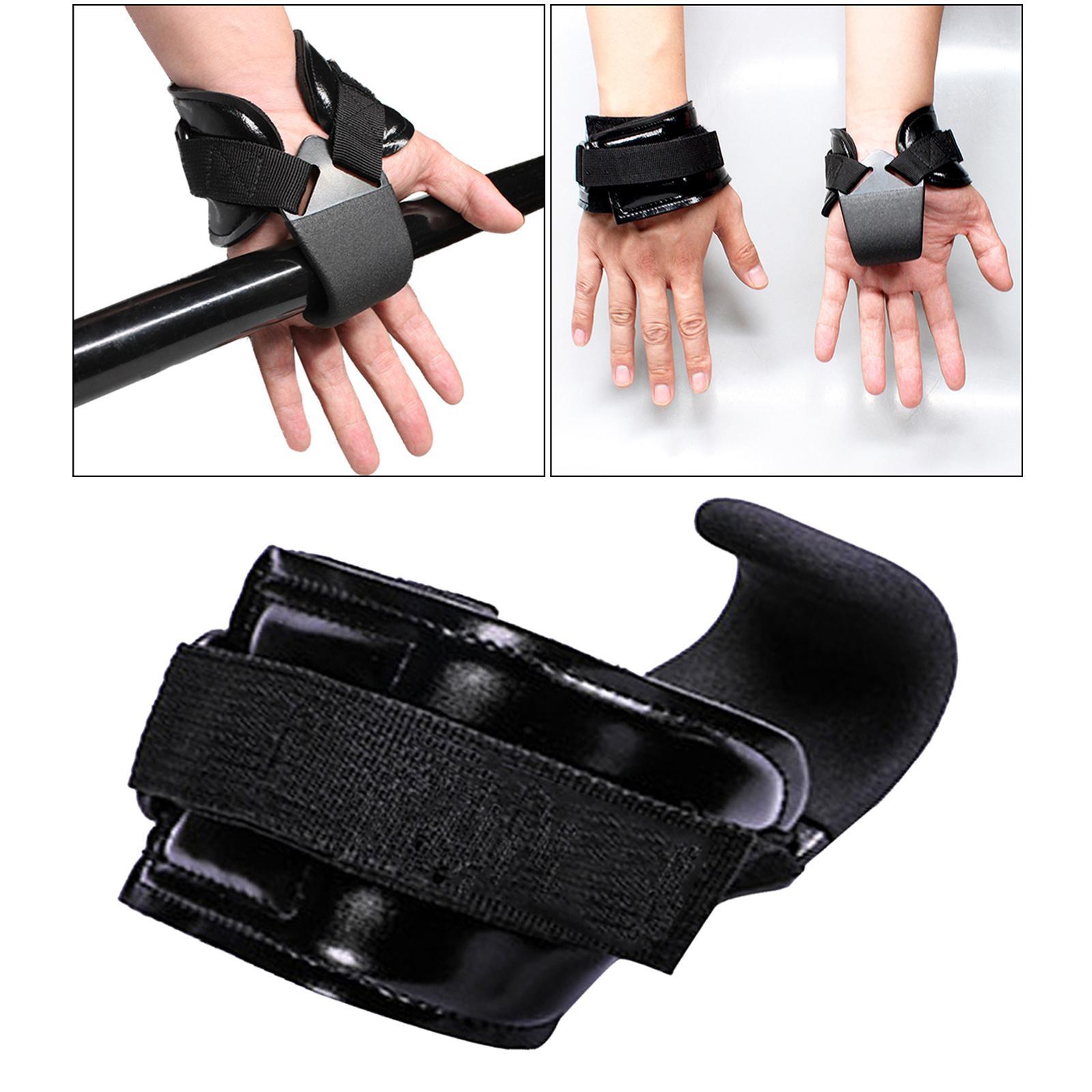 Gym Fitness Lifting Hooks Straps Hand Bar Wrist Brace Support Pull-Up Hook