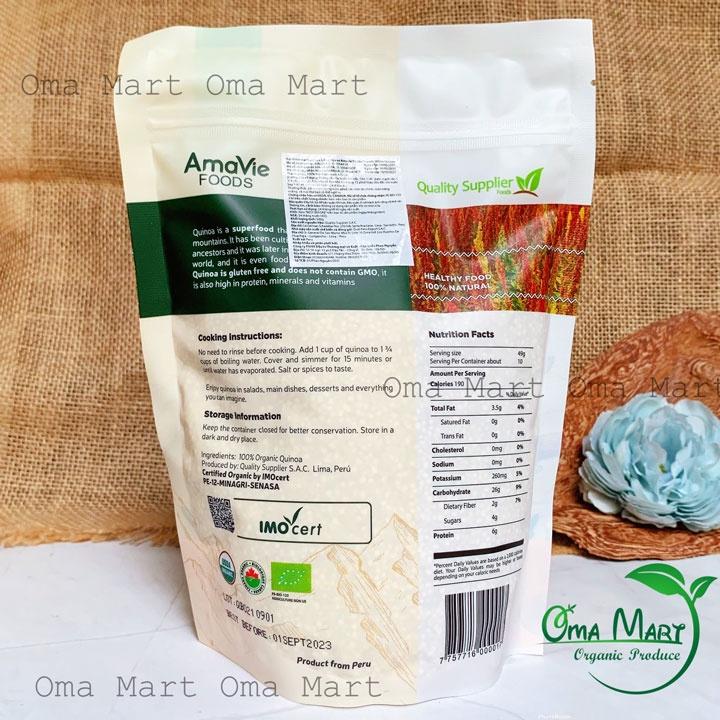 Diêm mạch trắng hữu cơ Amavie Foods 500g
