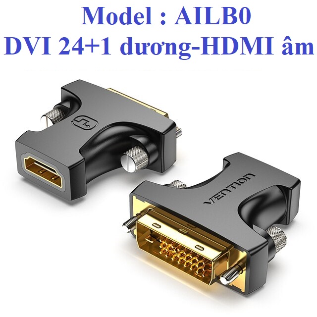 [ DVI 24+1 ra HDMI ] Đầu chuyển DVI 24+1 và HDMI hỗ trợ hai chiều Vention AIKB0 / AILB0 _ Hàng chính hãng