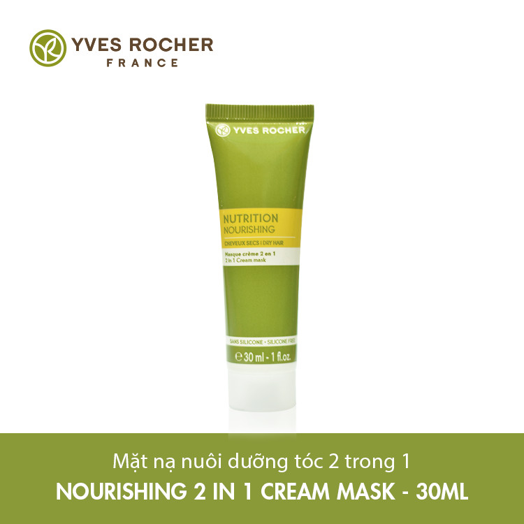 Mặt Nạ Nuôi Dưỡng Tóc Dành Cho Tóc Khô  2 Trong 1 Mini Yves Rocher Nourishing 2 In 1 Cream Mask 30ml