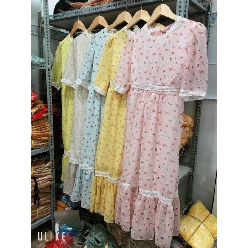 Đầm Babydoll voan hoa xinh xắn phối ren ️