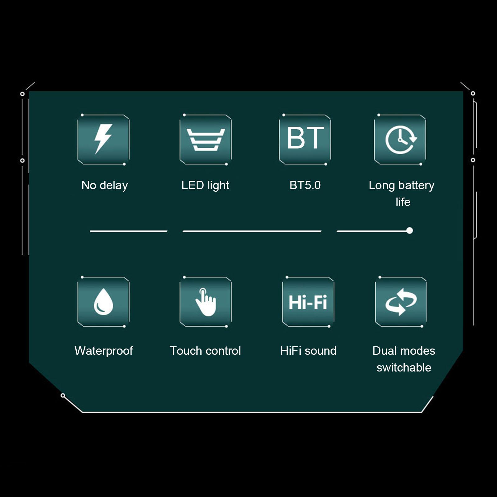 Tai nghe Bluetooth K5 TWS chơi game 45ms không dây âm thanh nổi 9D Hifi