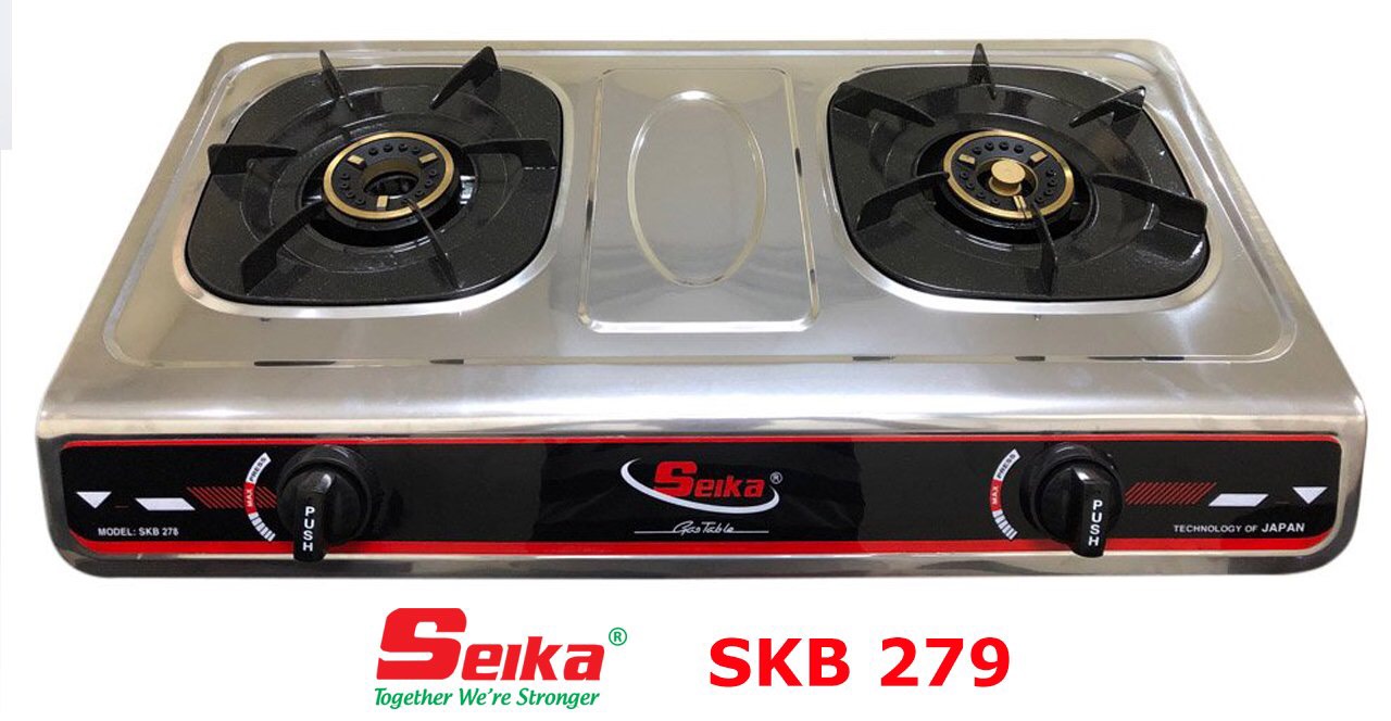 Bếp Gas Đôi Toàn Thân Inox Seika SKB279 - Hàng Chính Hãng