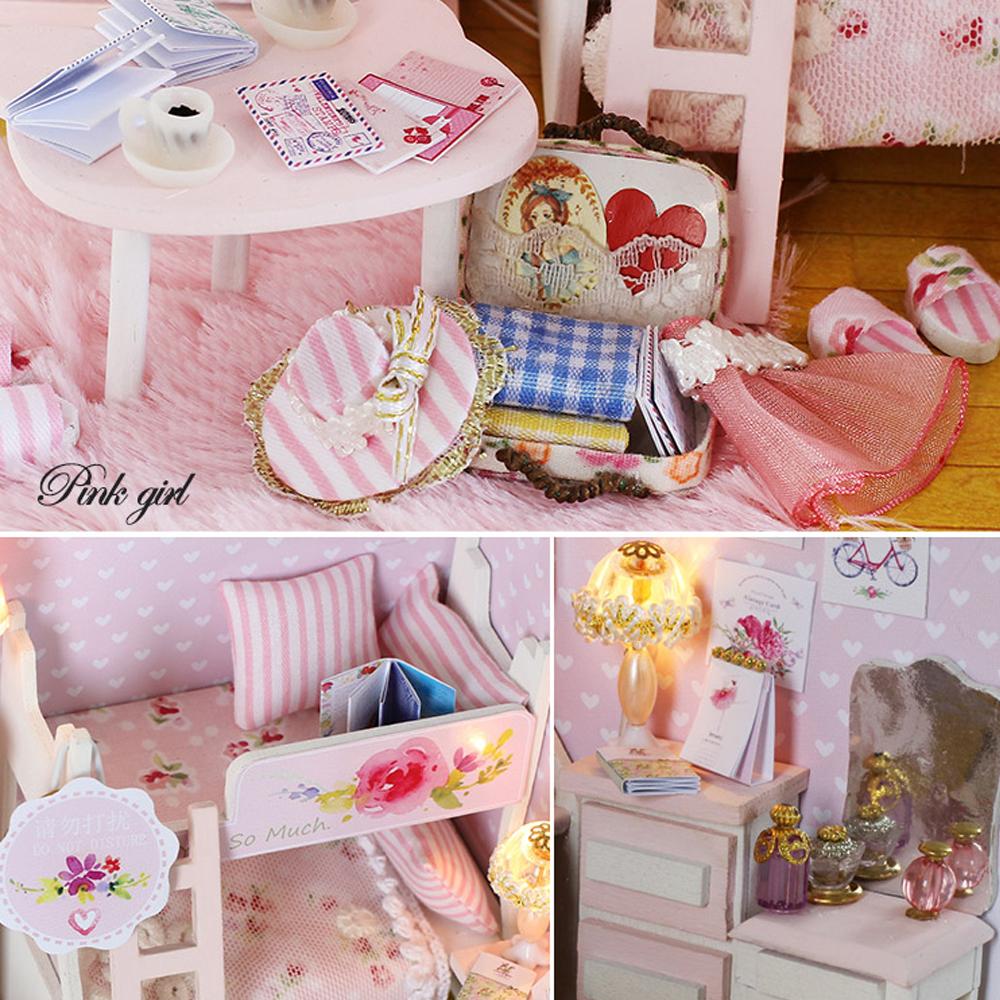 Mô hình nhà búp bê kích thước nhỏ đồ nội thất bằng gỗ