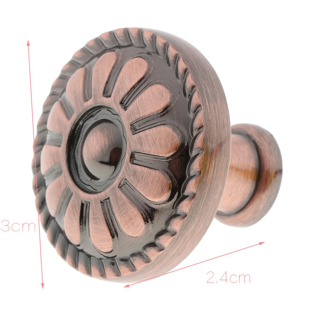 Zinc Alloy Round Knobs Pulls Handles with Screw for Cabinet