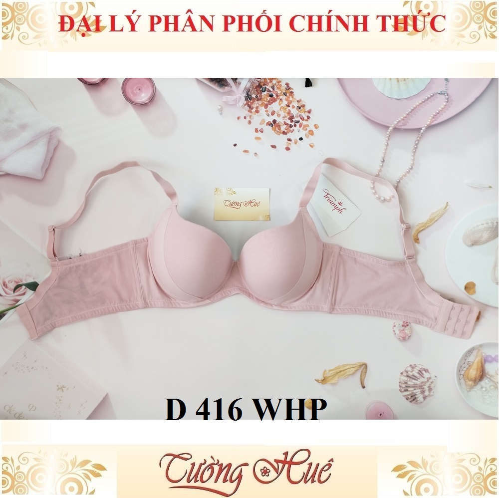 Áo lót nữ Triumph D 416 WHP trơn mút mỏng vừa lưng bảng to