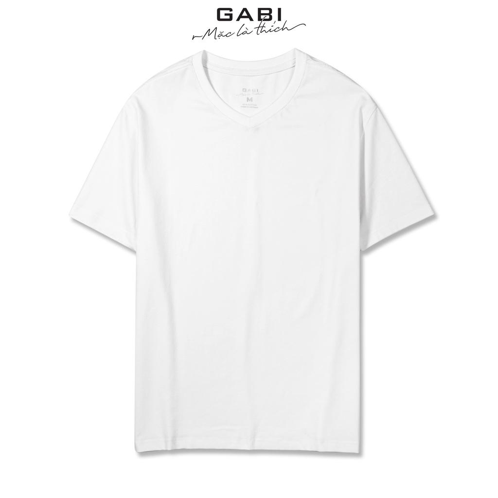 Áo thun Nam cotton 100% cổ tim Basic form Regular