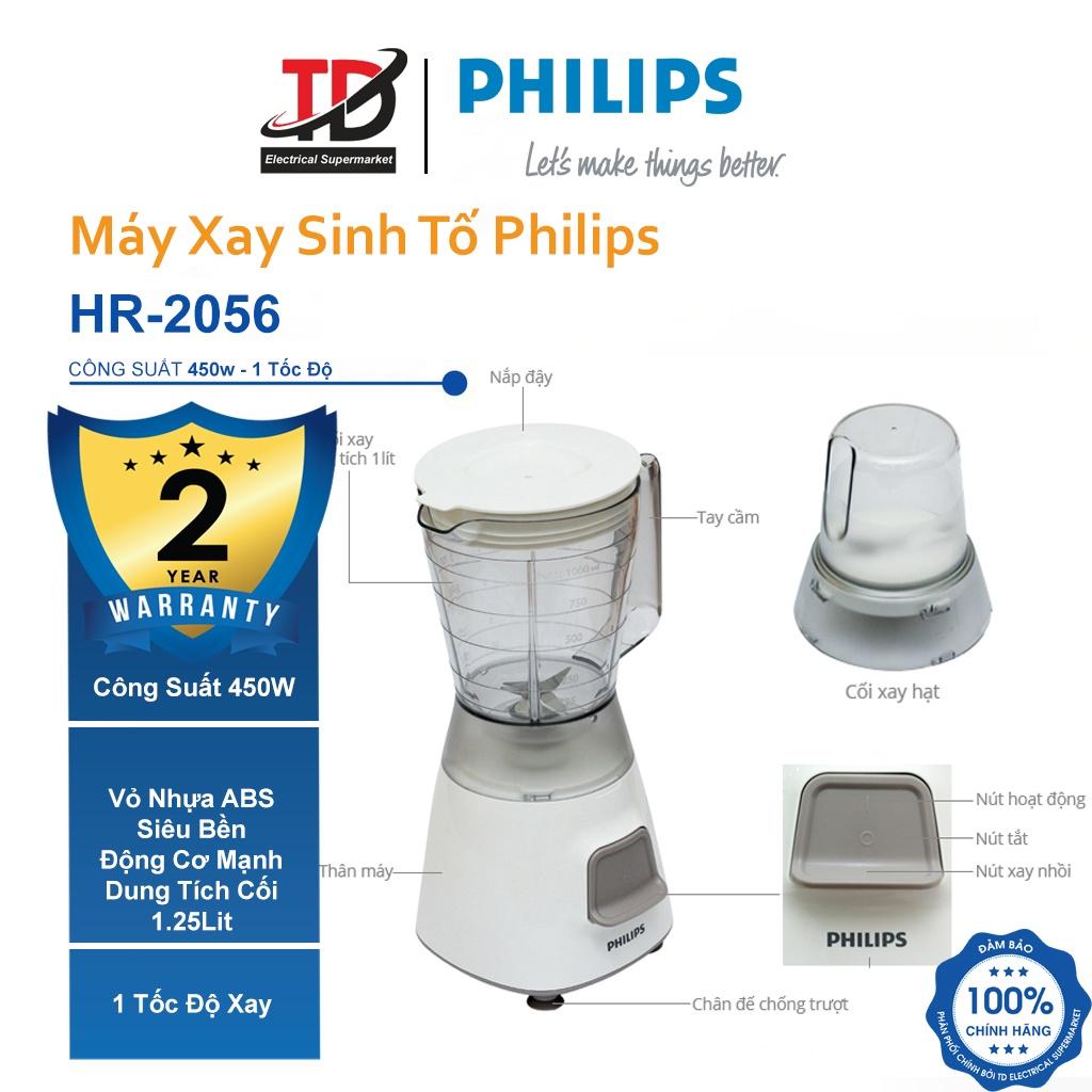 Máy Xay Sinh Tố Philips HR2056 - Công Suất 450W - Hàng Chính Hãng