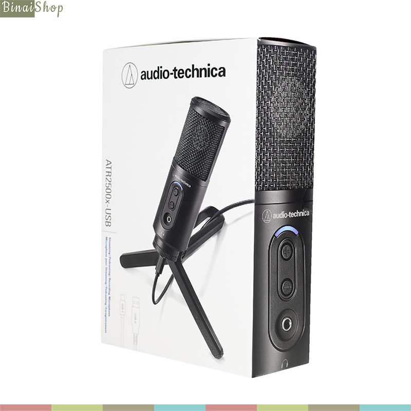 Audio-Technica ATR2500X-USB - Micro USB Condenser Cho Streamer, Kết Nối Type-C, Hướng Thu Cardioid, Kiểm Âm Thời Gian Thực- Hàng chính hãng