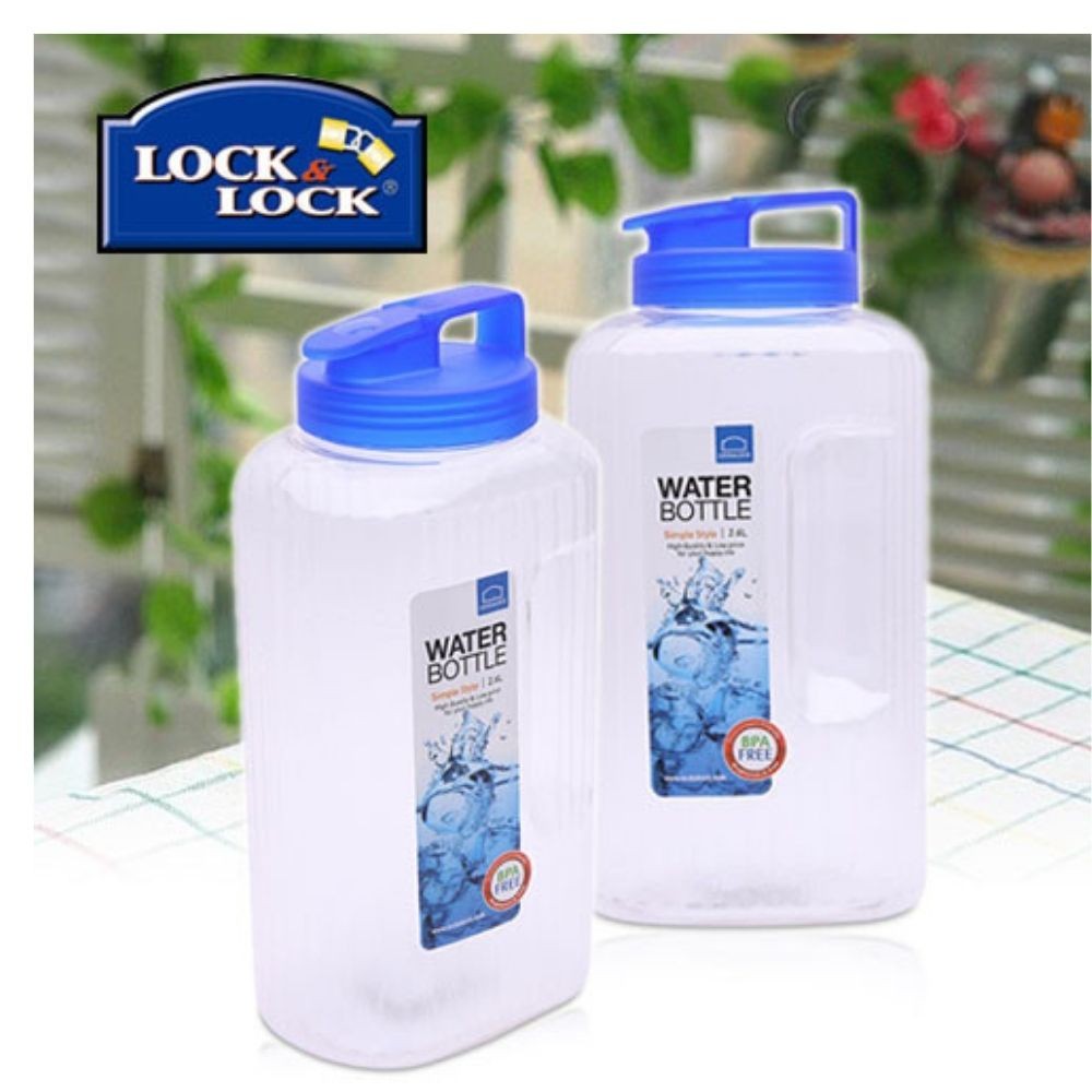 Bình Nước Lock&Lock Aqua Nhựa Pet 2.6L HAP739, Hàng Chính Hãng, độ bền cao, nắp đậy kín, dễ cầm nắm - JoyMall