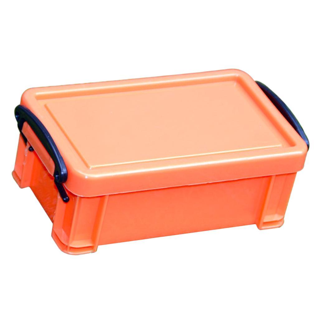 2X Home Furnishing Box 0.5L Latch Box Colorful with Lid Food Sealed Case Orange