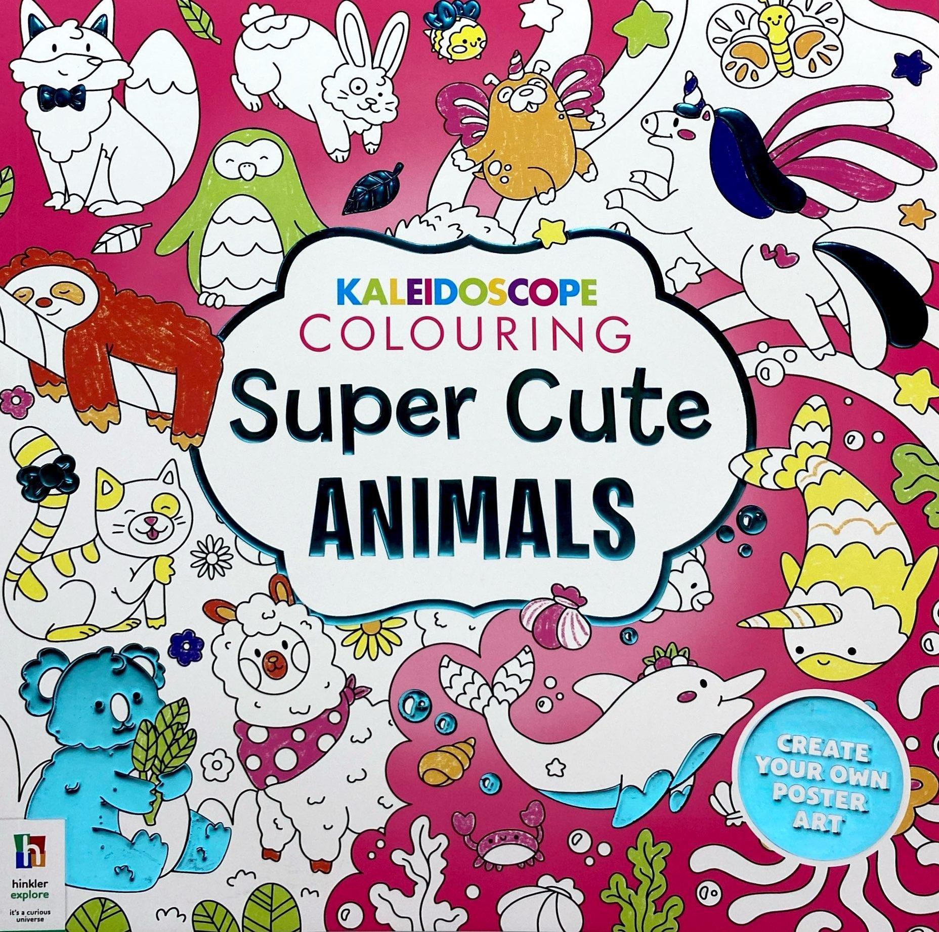 Sách ngoại văn: Kaleidoscope Colouring - Super Cute Animals