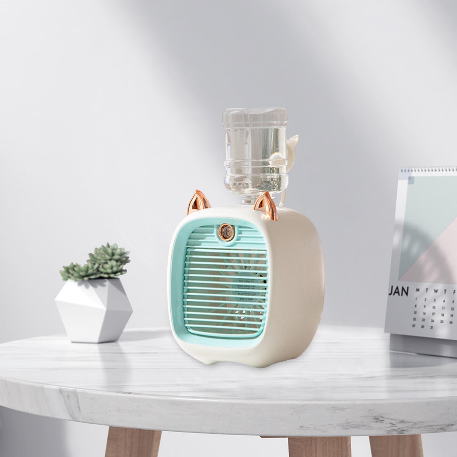 Air Conditioner Fan Quiet  Air Fan for Office Home Bedroom blue