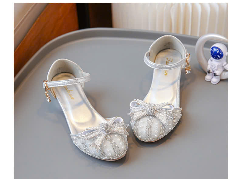 Giày công chúa cao gót cho bé gái đính đá lấp lánh size 26-37 hàng Quảng Châu cao cấp