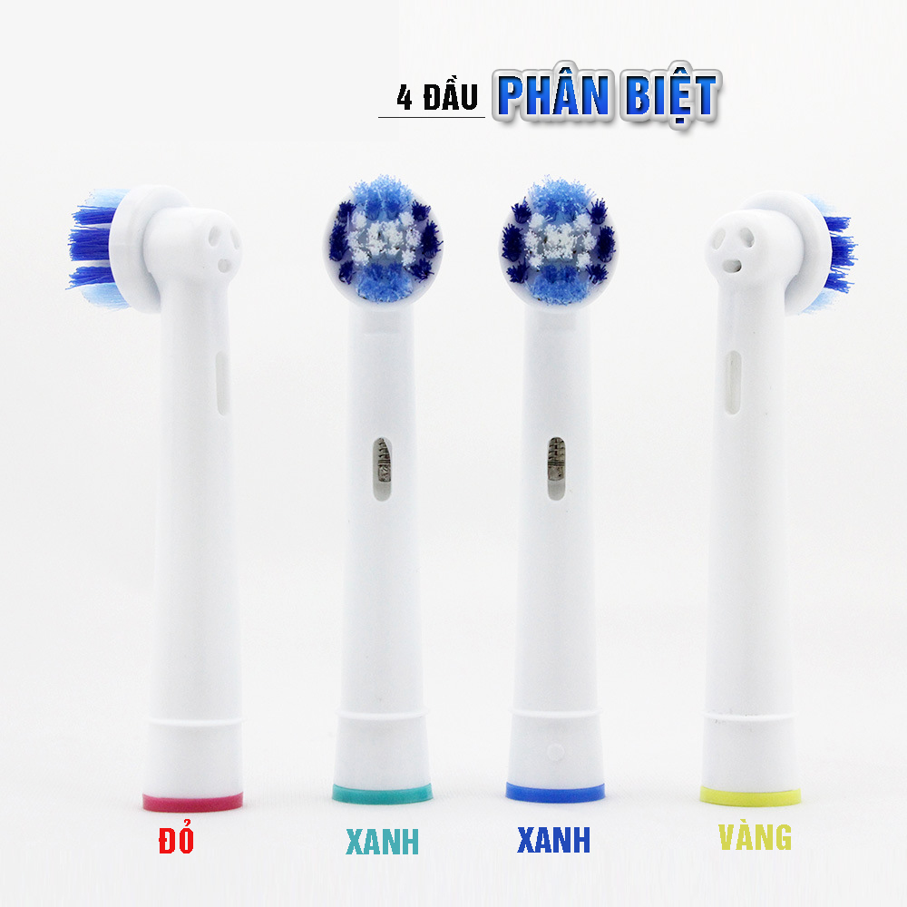Cho máy Oral B Braun, bộ 4 Đầu Bàn Chải đánh răng điện thay thế MIHOCO EB20-P New , làm sạch mảng bám, chăm sóc nướu
