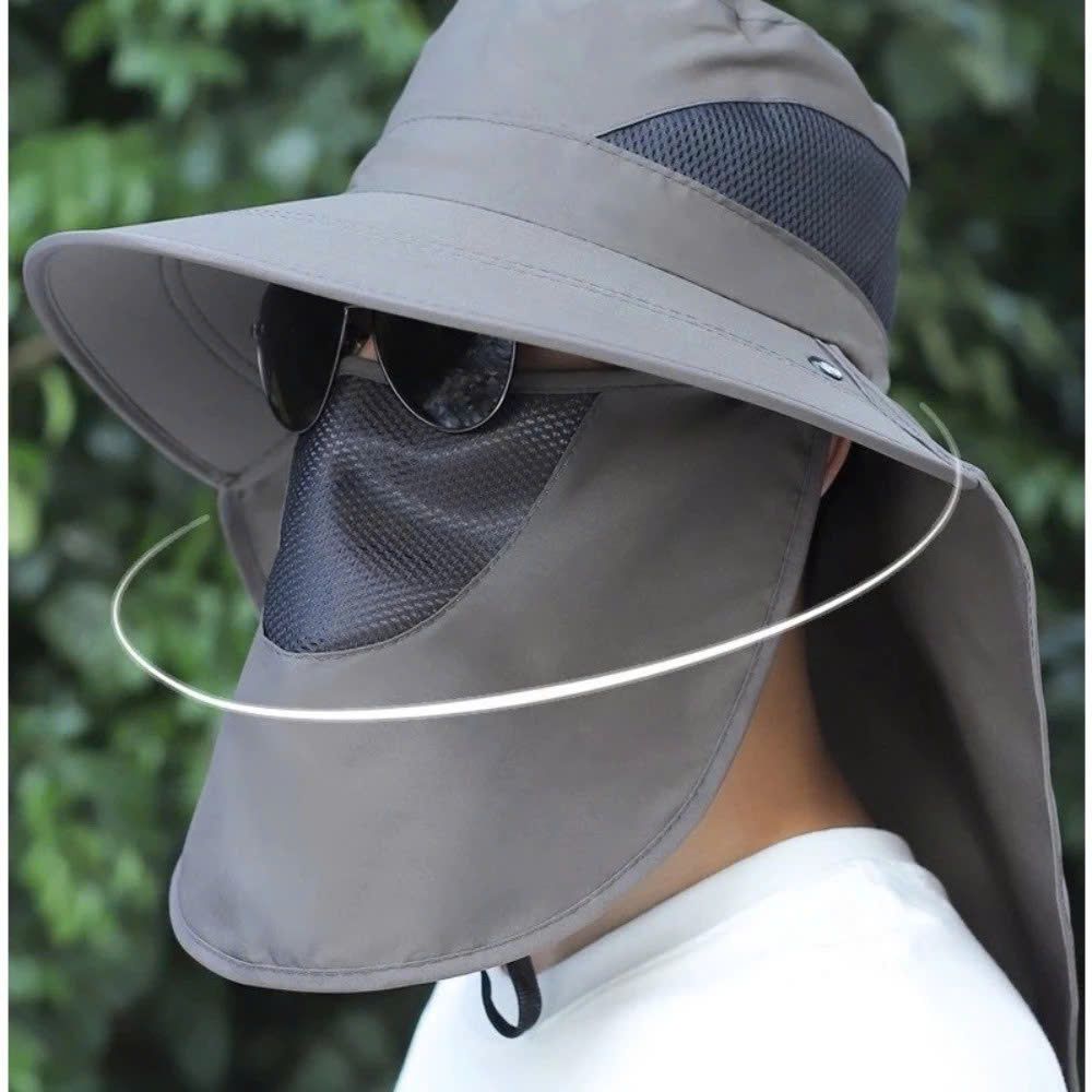 Mũ Tai Bèo Chống Nắng Ngư Phủ Vành Rộng Có Vạt Che Cổ Tháo Rời Vải Nylon Chống Thấm Nhanh Khô Nam Nữ - HÀNG CHÍNH HÃNG MINIIN