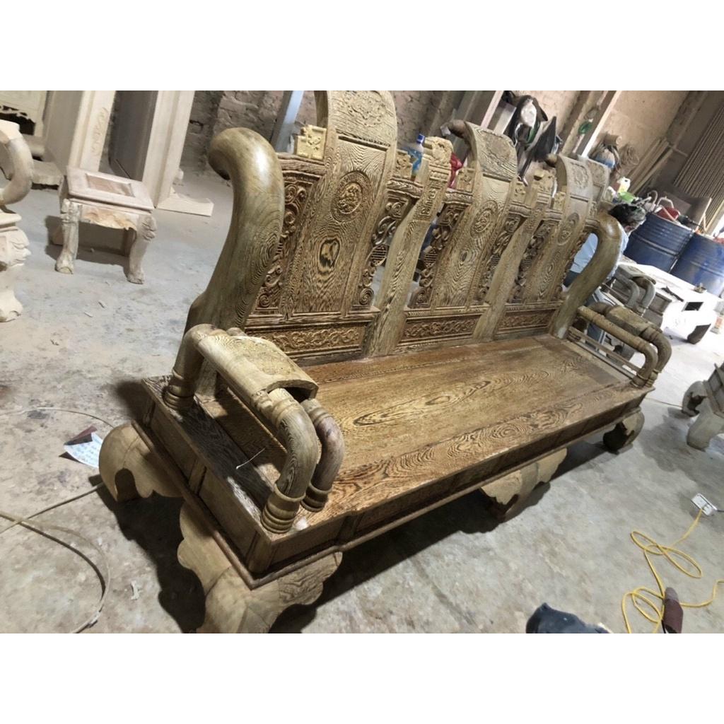 Bộ bàn ghế Tần Thủy Hoàng gỗ mun đuôi công phòng khách sang trọng giá thật