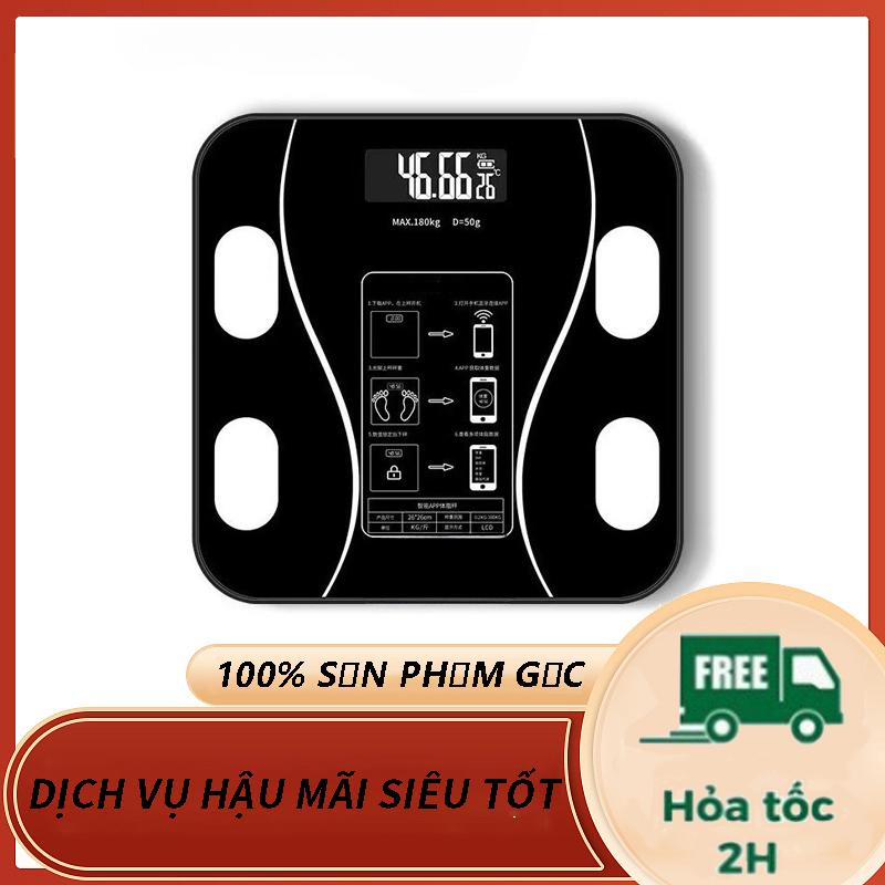 Cân Điện Tử Sạc USB Kết Nối Bluetooth Phân Tích Chỉ Số Cơ Thể Hiển Thị Nhiệt Đọ Phòng Cân Sức Khoẻ Gia Đình cân điện tử