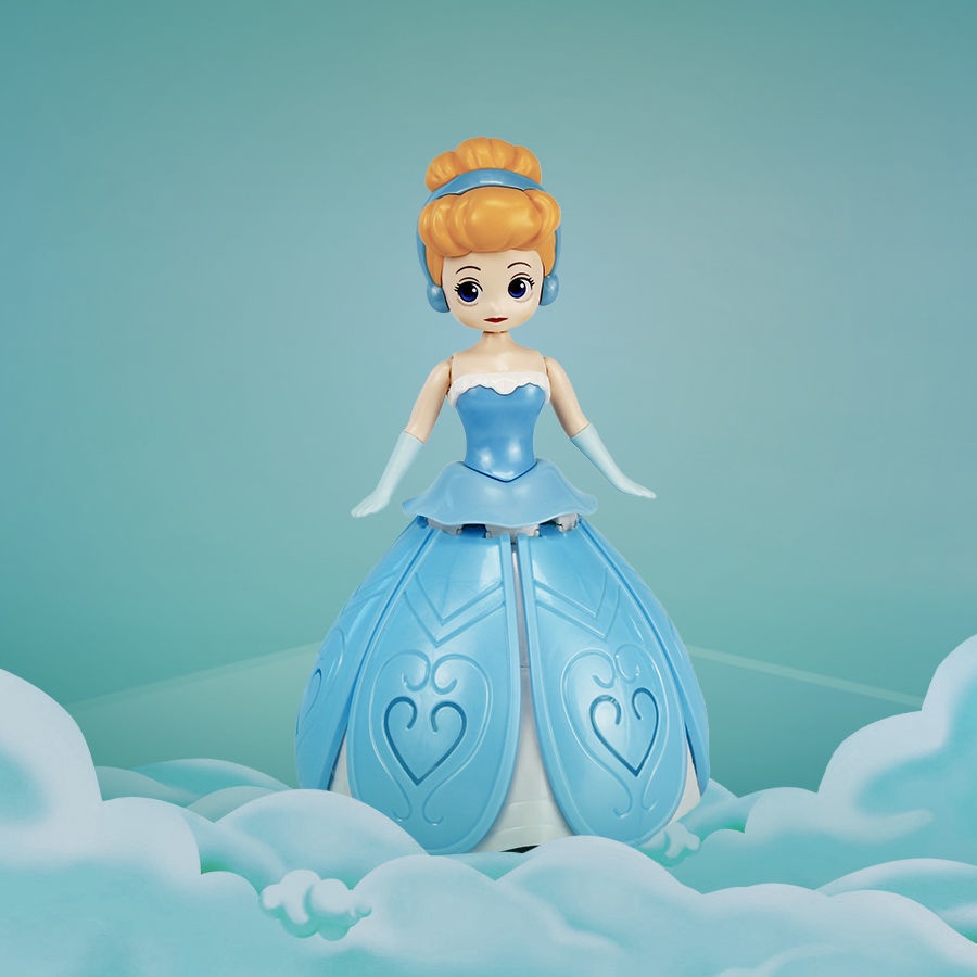 Đồ chơi búp bê Elsa xoay có đèn nhạc vui nhộn cho bé - Hàng chính hãng