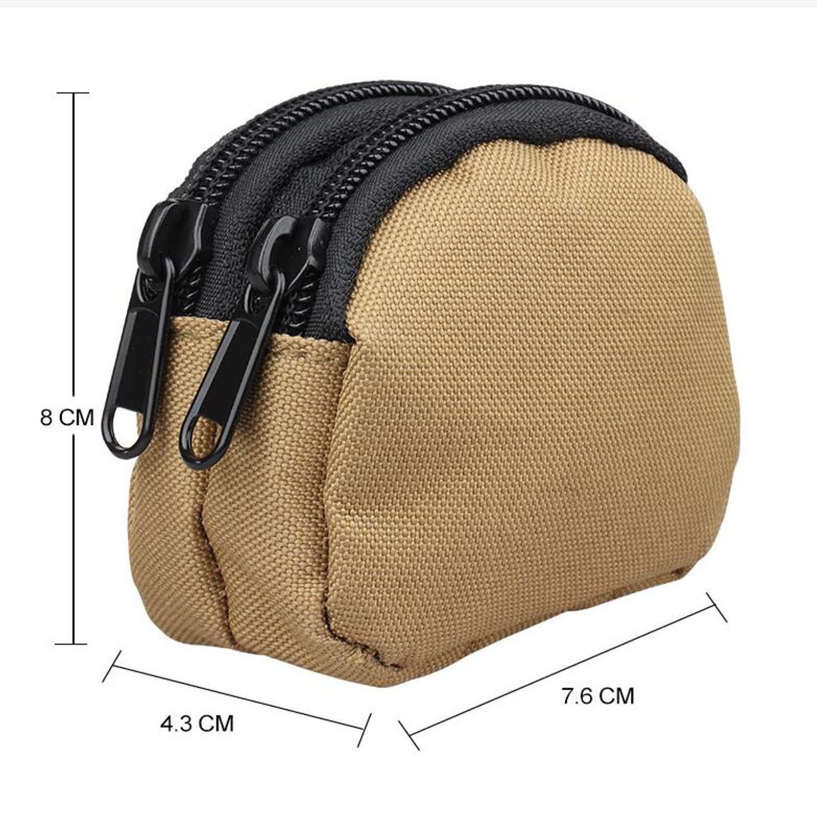 Coin Pouch Change Holder, Outdoor Wallet Nylon Waist Bag for Men, Multifunctional Coin Purse Cash Holder Money Pouch, Small Change Bag