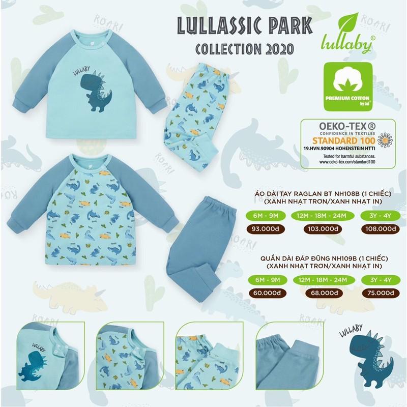 Bộ dài tay thu đông bé trai LULLABY (6m-4y) lẻ áo quần