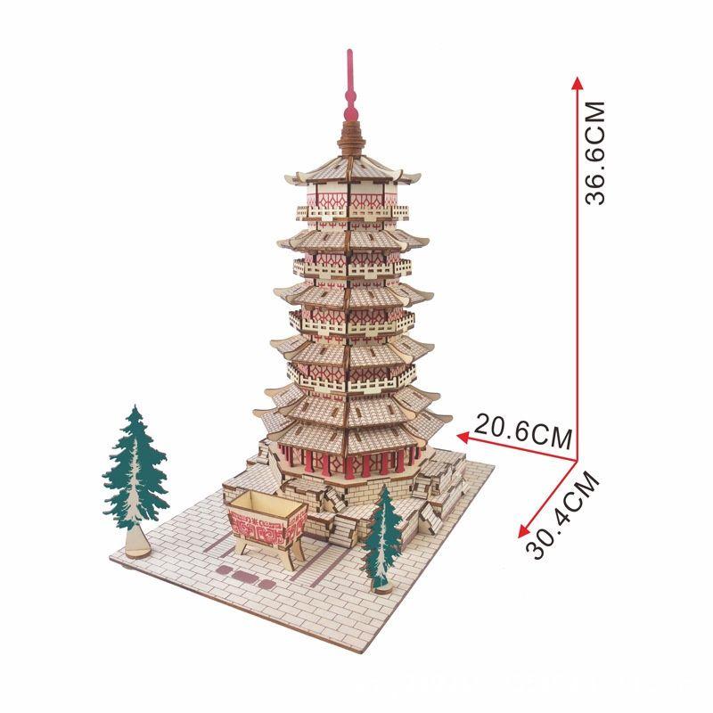 Mô hình lắp ráp 3D gỗ - Chùa Thích Ca Mâu Ni