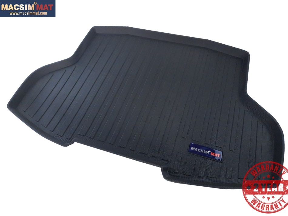 Thảm lót cốp xe ô tô Honda Civic 2016-2017 nhãn hiệu Macsim chất liệu TPV cao cấp màu đen