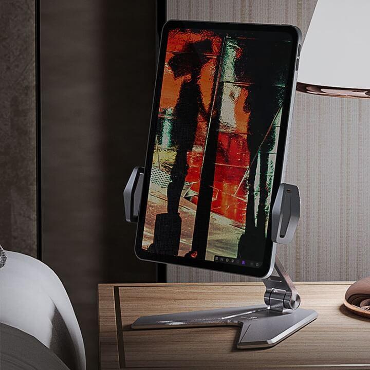 Giá kệ kẹp đỡ ipad, điện thoại, máy tính bảng P15, P47 từ 4 inch - 12,9 inch bằng hợp kim nhôm cao cấp.