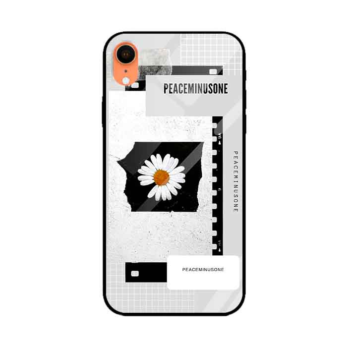Ốp lưng kính cường lực cho iPhone Xr Nền Hoa Cúc Nền Giấy  - Hàng Chính Hãng