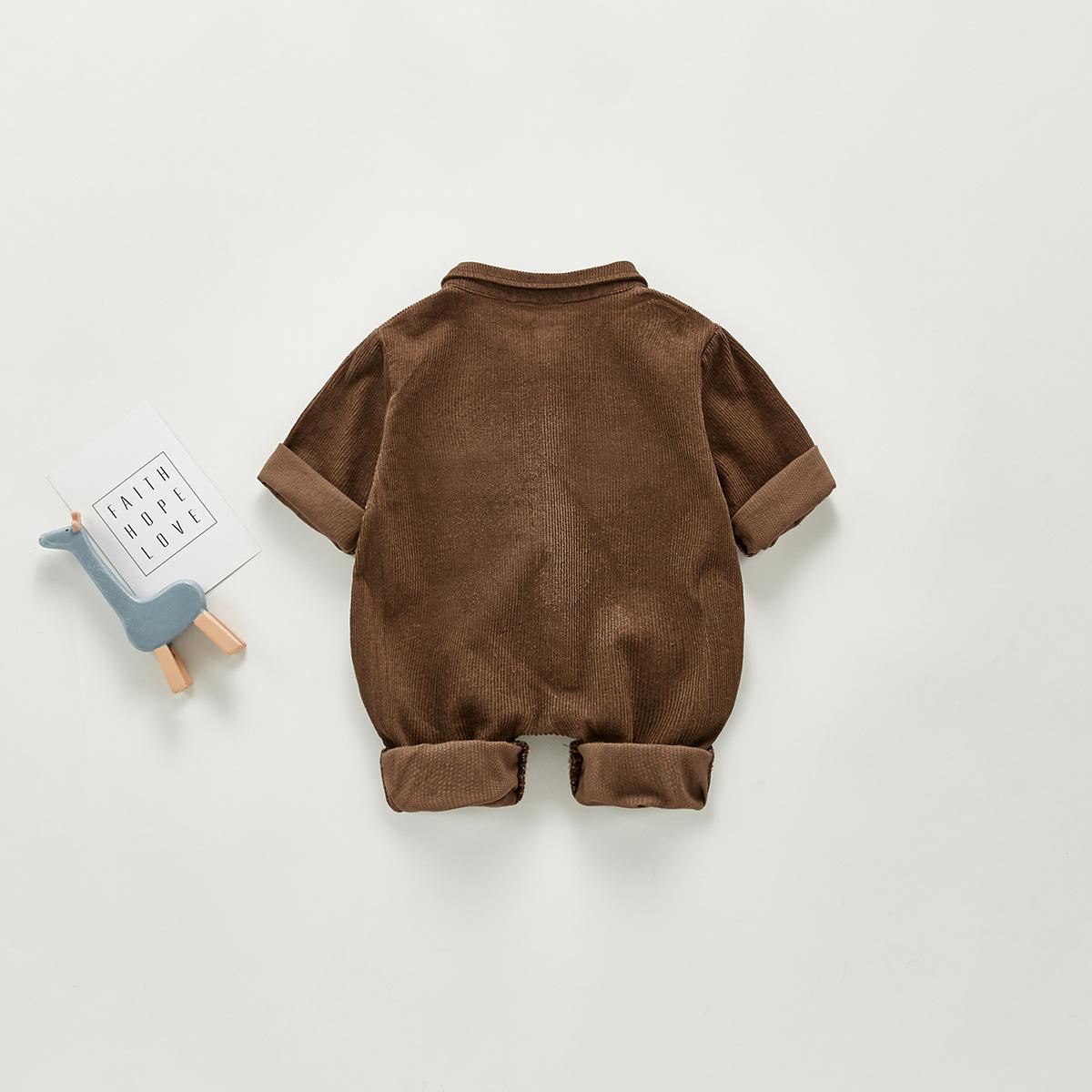 2021 Thu Đông Bé Trai Kho Báu Bé Romper Áo Liền Quần Frock Romper Áo Liền Quần Áo 1 Phù Hợp Với Ren Định Romper Áo Liền Quần Đùi Bé Trai Quần Áo Mùa Đông